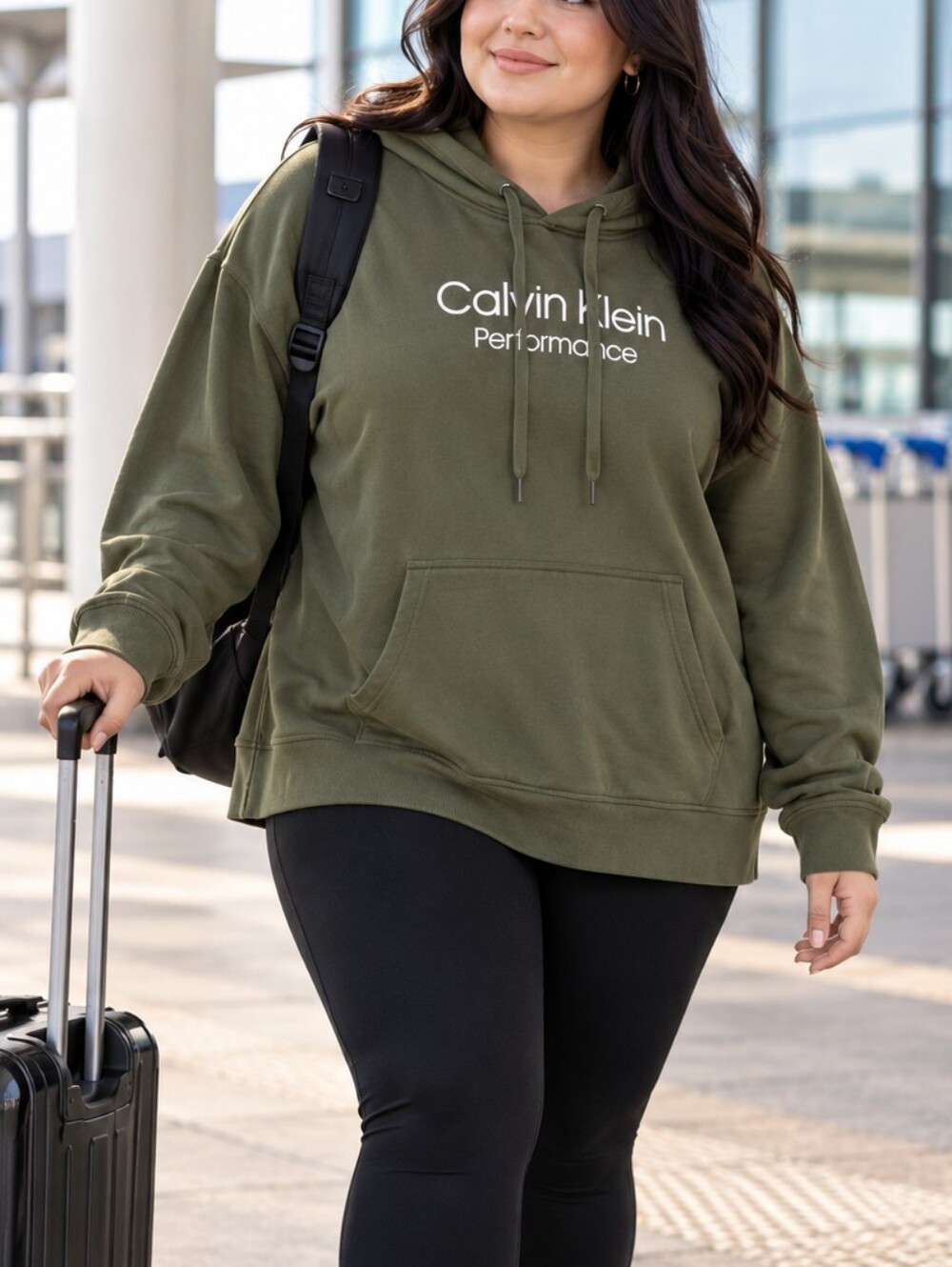 Calvin Klein Performance Olive Green Pullover Hoodie Size 3X